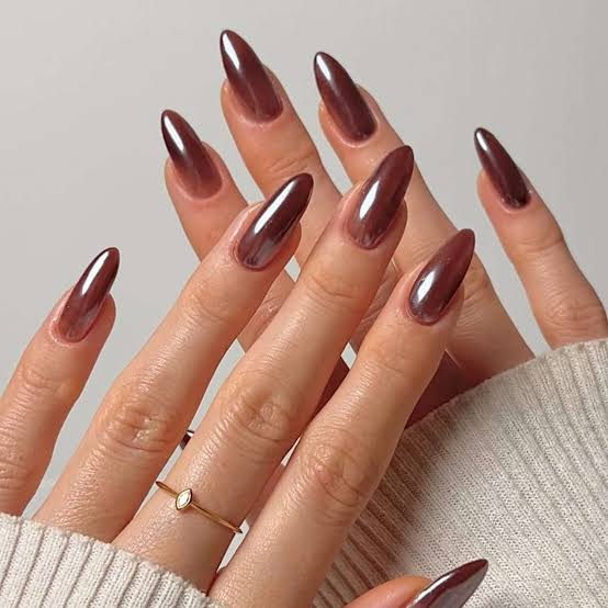 Long Stiletto Tortoiseshell Nails — Gel Nails Colors