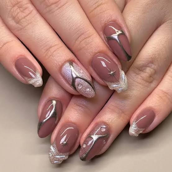 Short Square Muted Rose Nude Nails — Gel Nails Colors