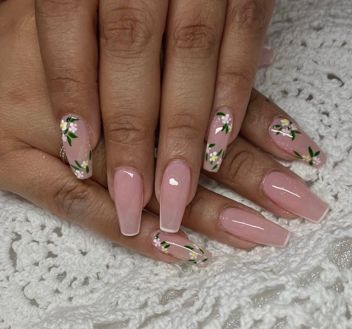 Long Square Classic French Manicure With длинные квадратные Long Square Classic French Manicure With длинные квадратные — Gel X Nails