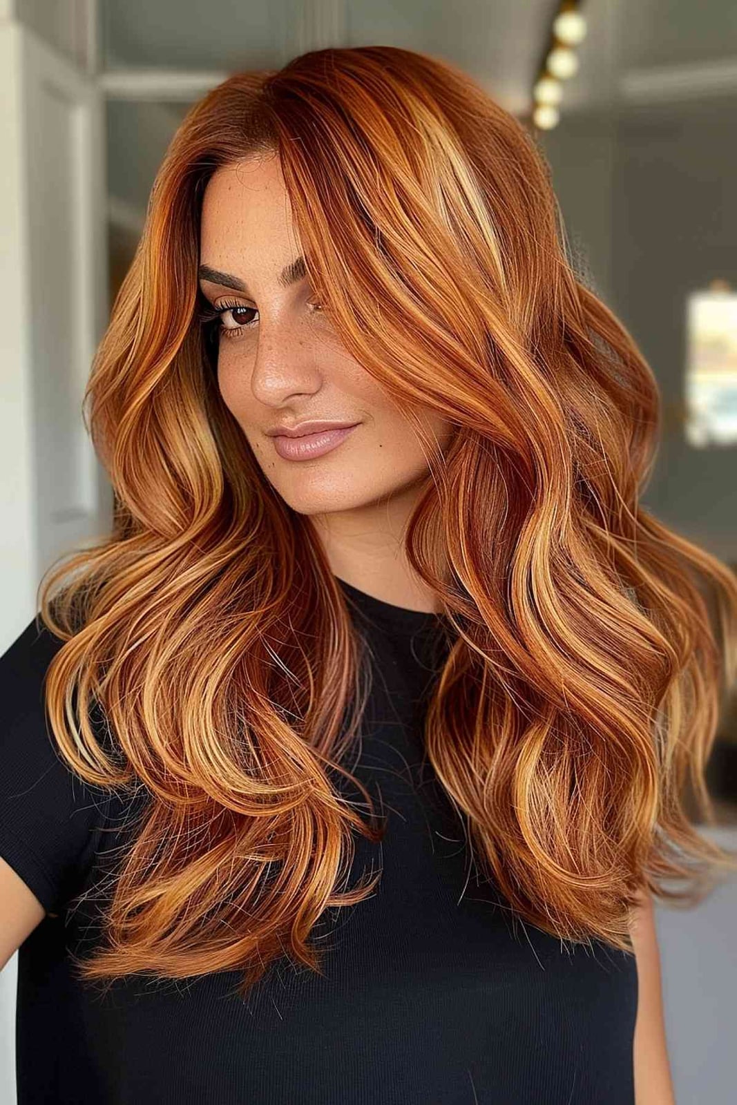 Rich Ginger Base With Lighter Ginger and Blonde Highlights Rich Ginger Base With Lighter Ginger and Blonde Highlights — Ginger Highlights