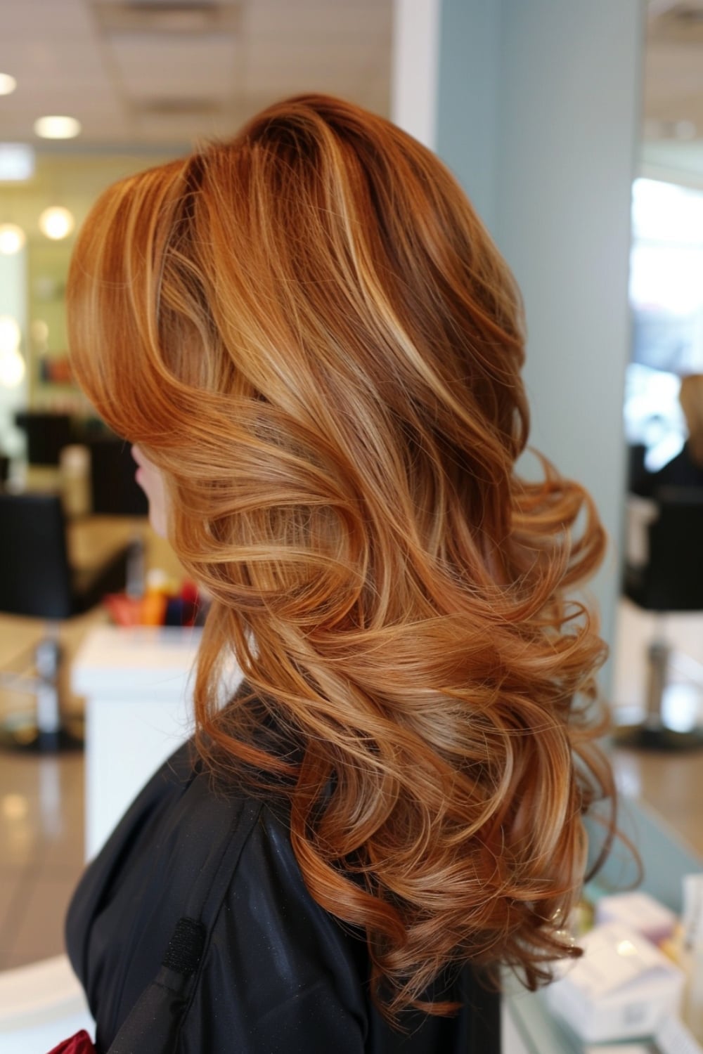 Collarbone Hair With Ginger Base and Lighter Ginger Highlights Collarbone Hair With Ginger Base and Lighter Ginger Highlights