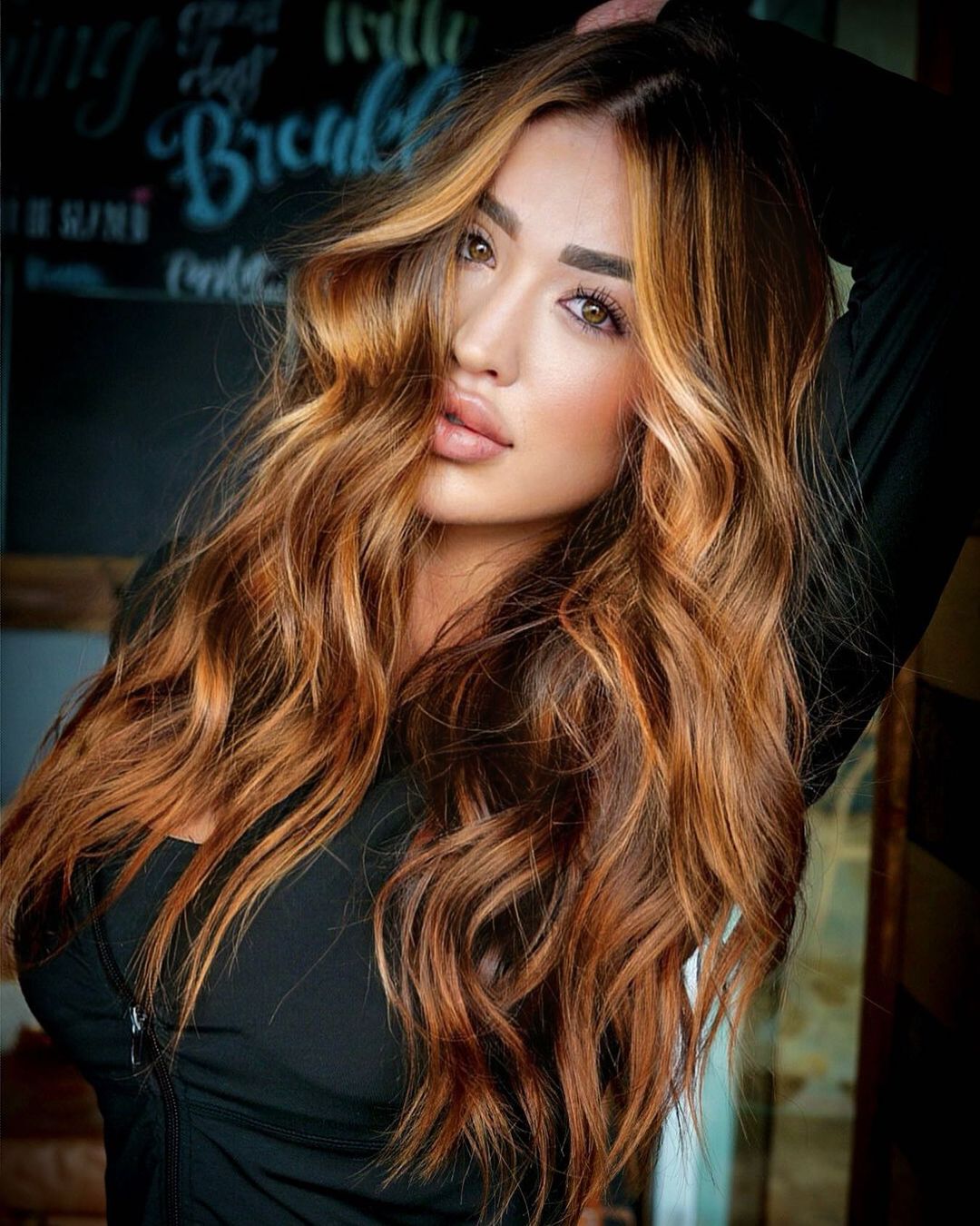 Warm Ginger Base With Golden Highlights and Side Part Warm Ginger Base With Golden Highlights and Side Part — Ginger Highlights
