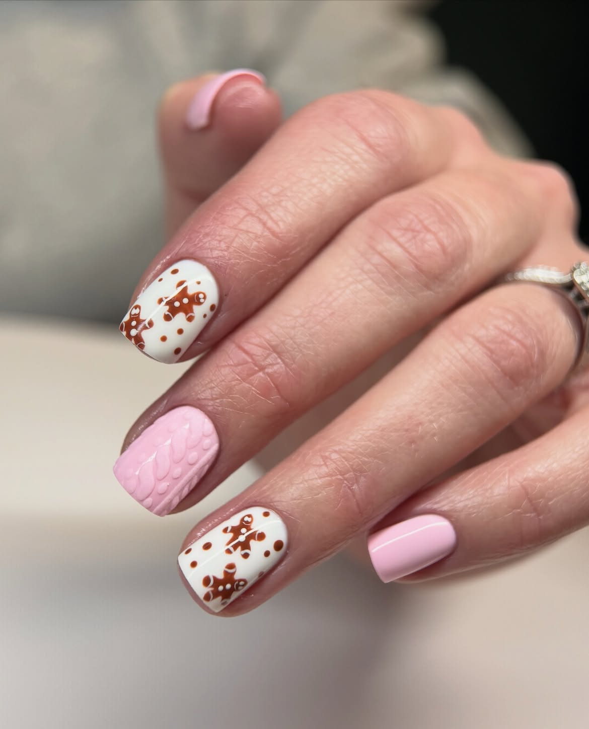 Gingerbread Man & Cozy Knit Holiday Nails
