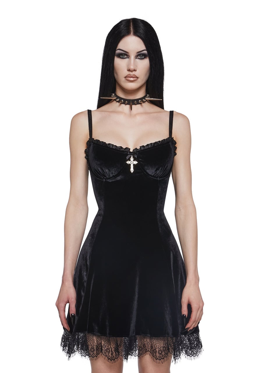 Velvet Corset Gothic Dress — Gothic Outfits