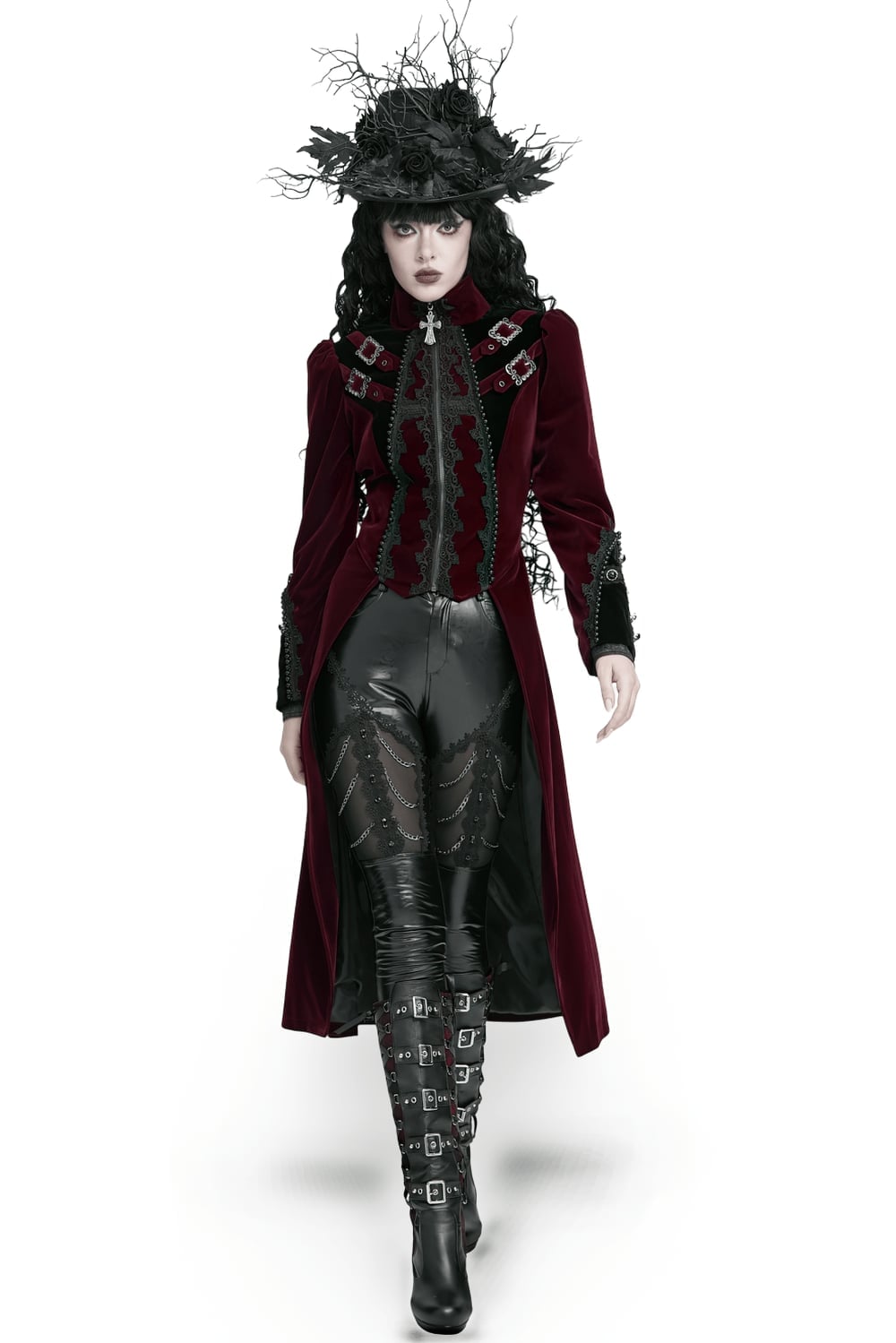 Ornate Velvet Coat Gothic Ensemble — Gothic Outfits