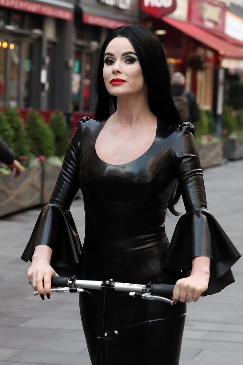 Latex Dress with Dramatic Bell Sleeves — Gothic Style