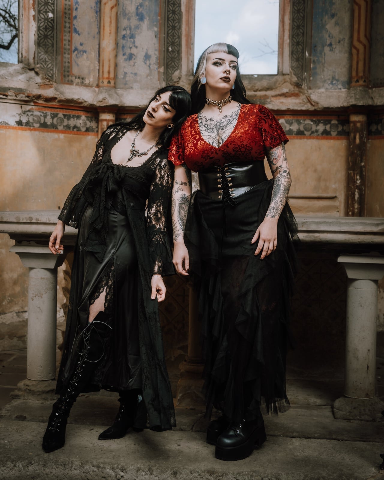 Layered Gothic Skirt and Corset Top — Gothic Style