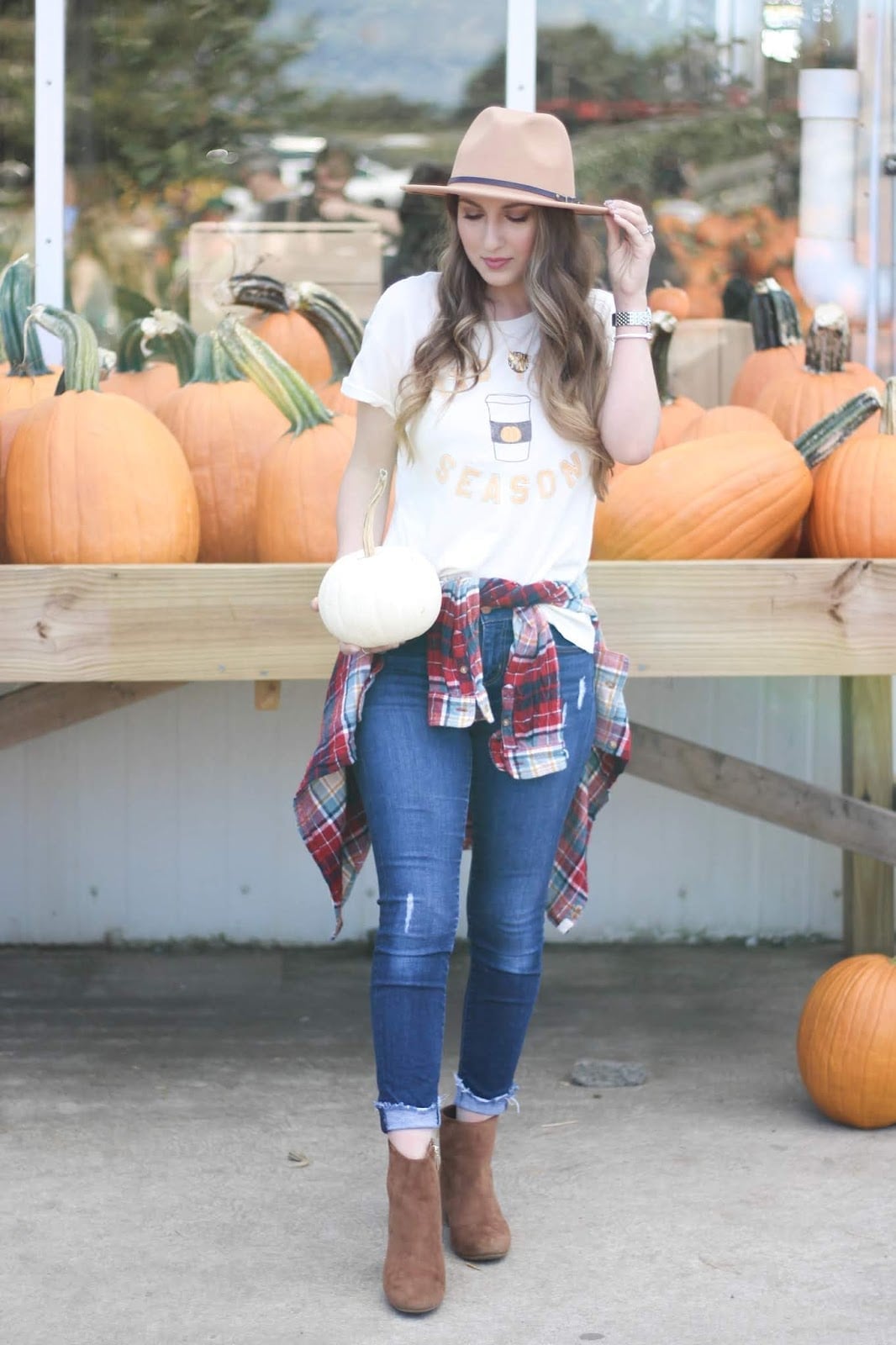 Graphic Tee with Plaid Shirt and Skinny Jeans and Cotton Jersey — Graphic Tee Outfits