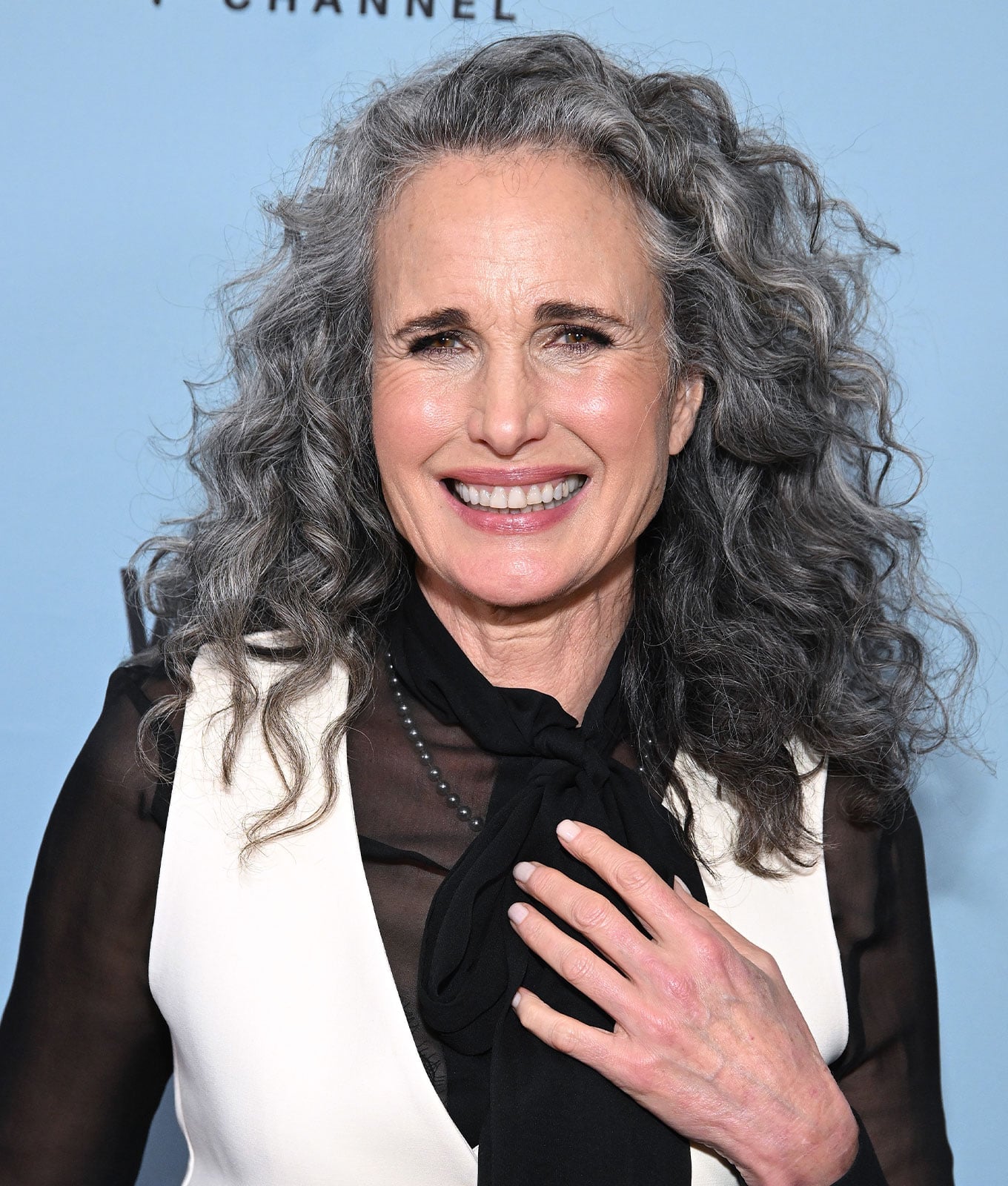 Collarbone Layers With Curtain Bangs and Gray Blend — Gray Blending Hair