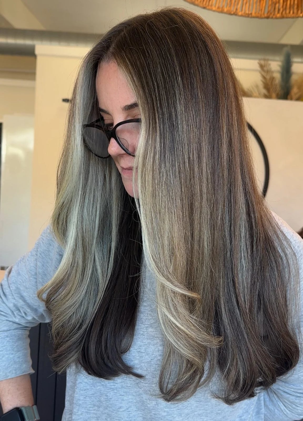 Gray Blending Salon Services Explained — Gray Blending Hair Dark Brown