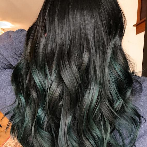 Mid-Back With Ash Green Highlights