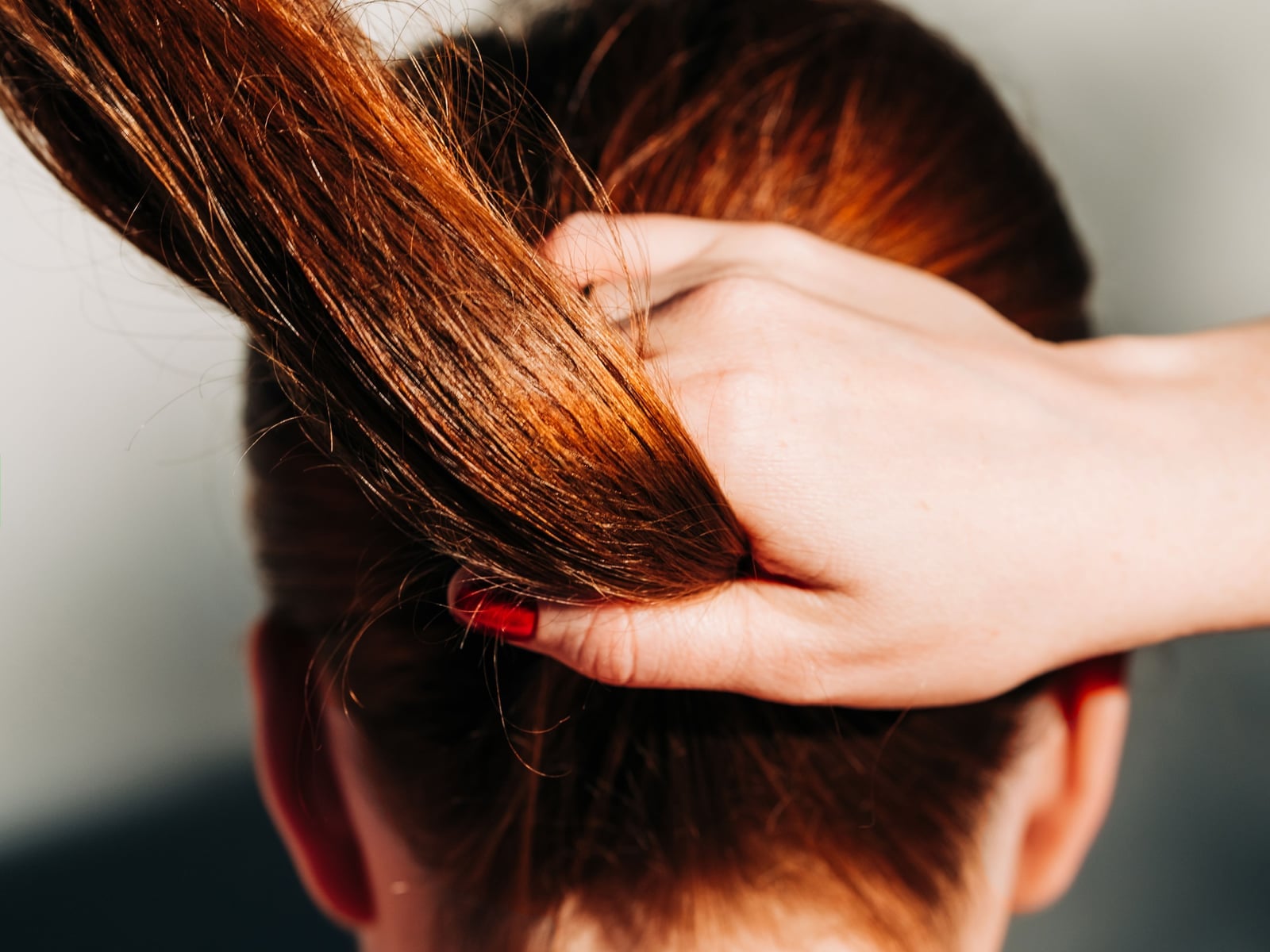 Fine Straight Reddish-Brown Bun Fine Straight Reddish-Brown Bun — Hair Care Routine