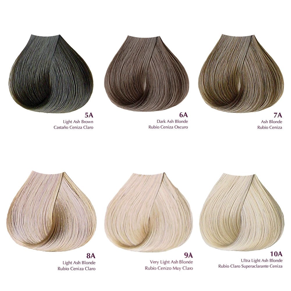 Ash Blonde Shade Swatches Ash Blonde Shade Swatches — Hair Color Chart