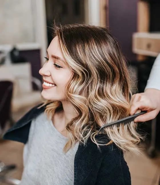 Collarbone Lob With Dark Brown and Blonde Balayage Collarbone Lob With Dark Brown and Blonde Balayage — Hair Color Chart