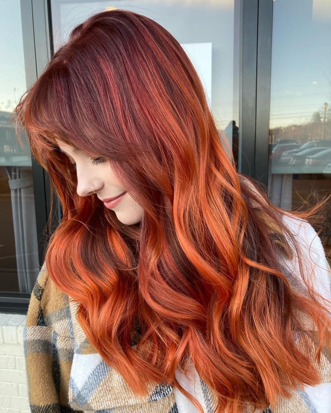 Copper With Orange And Red Highlights — Hair Color Ideas