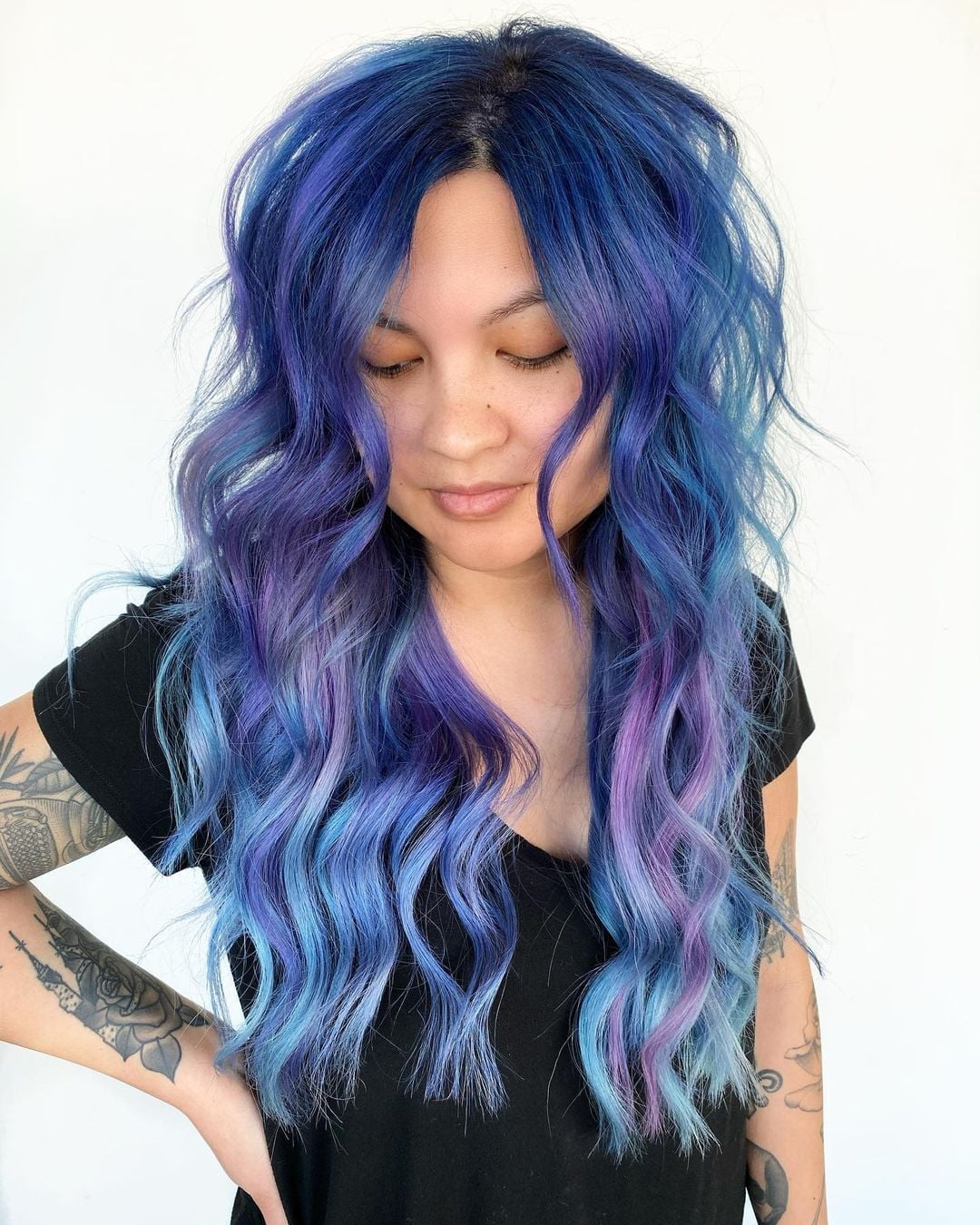 Blue Purple Gradient Hair — Hair Color Ideas