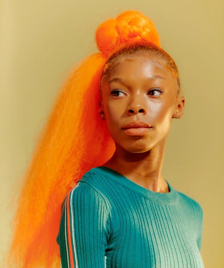 Bright Orange High Ponytail — Hair Color Ideas