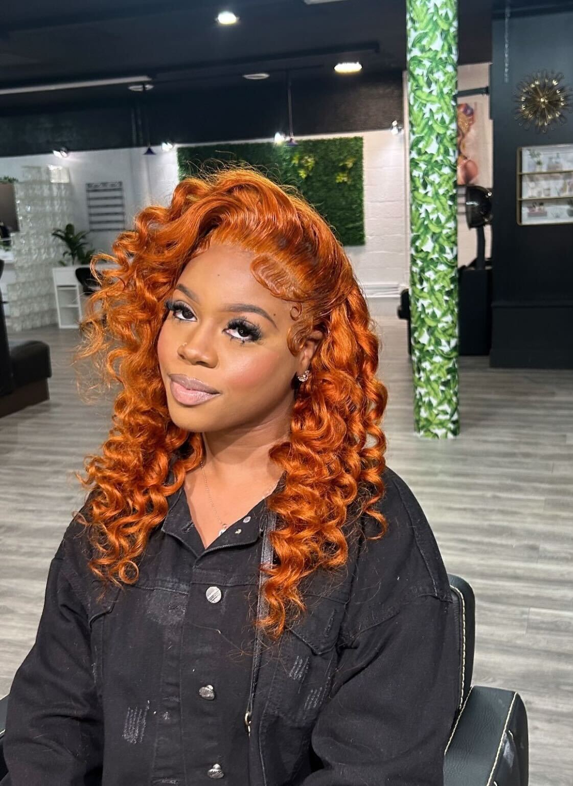 Vibrant Orange Curly Hair — Hair Color Ideas