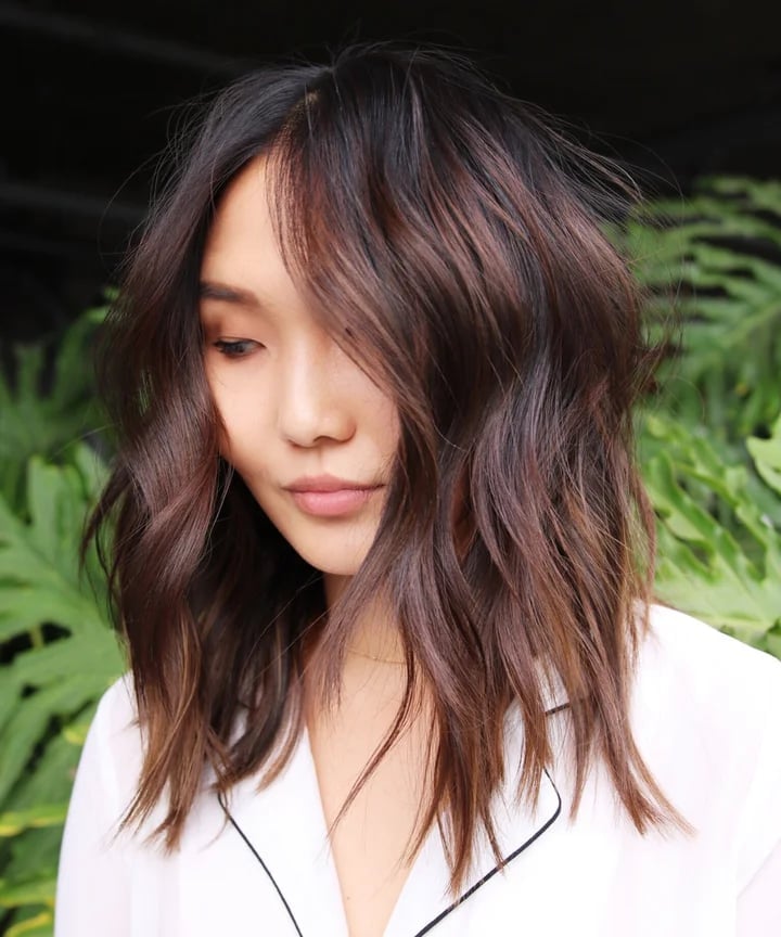 Dark Brown With Caramel Balayage — Hair Color Ideas