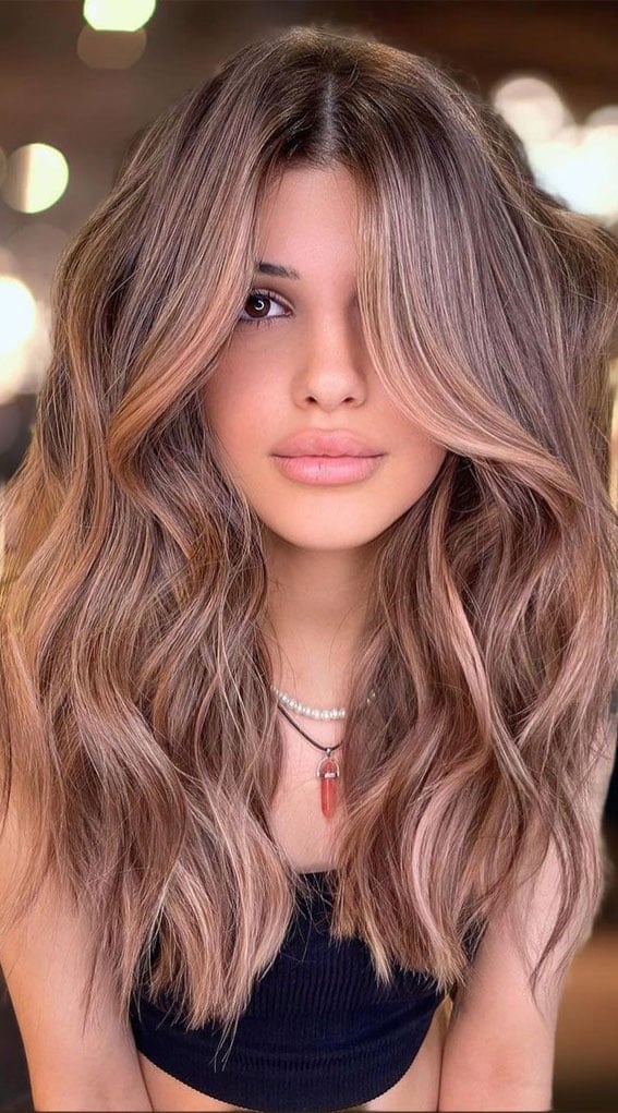 Ash Brown With Blonde Balayage — Hair Color Ideas