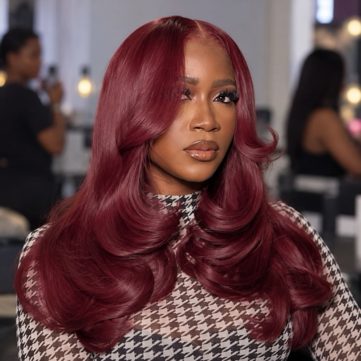 Fiery Copper Red With Natural Waves — Hair Color Ideas