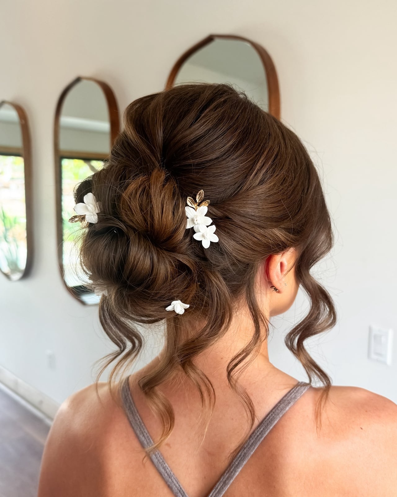Elegant Updo With Loose Tendrils and Accessories — Hair Up Hairstyles