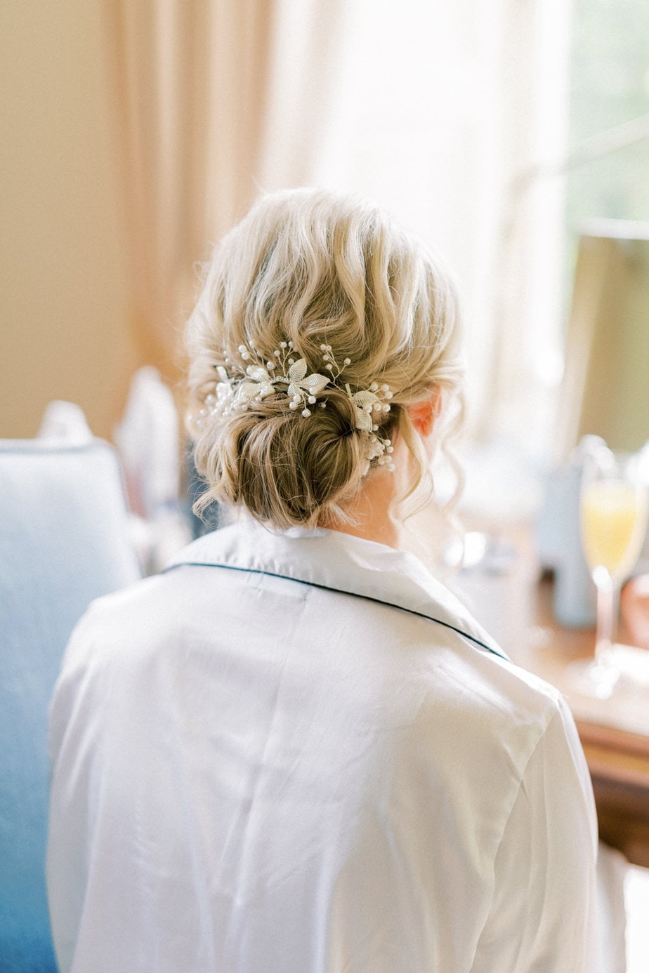 Updo With Pearl and Leaf Accessories — Hair Up Hairstyles
