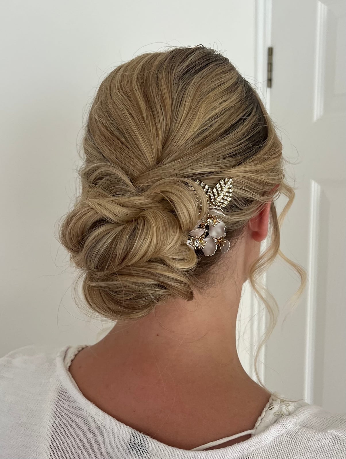 Twisted Low Bun With Ornate Accessory — Hair Up Hairstyles