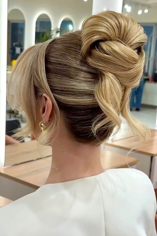 Textured Updo With Loose Wavy Strands — Hair Up Hairstyles