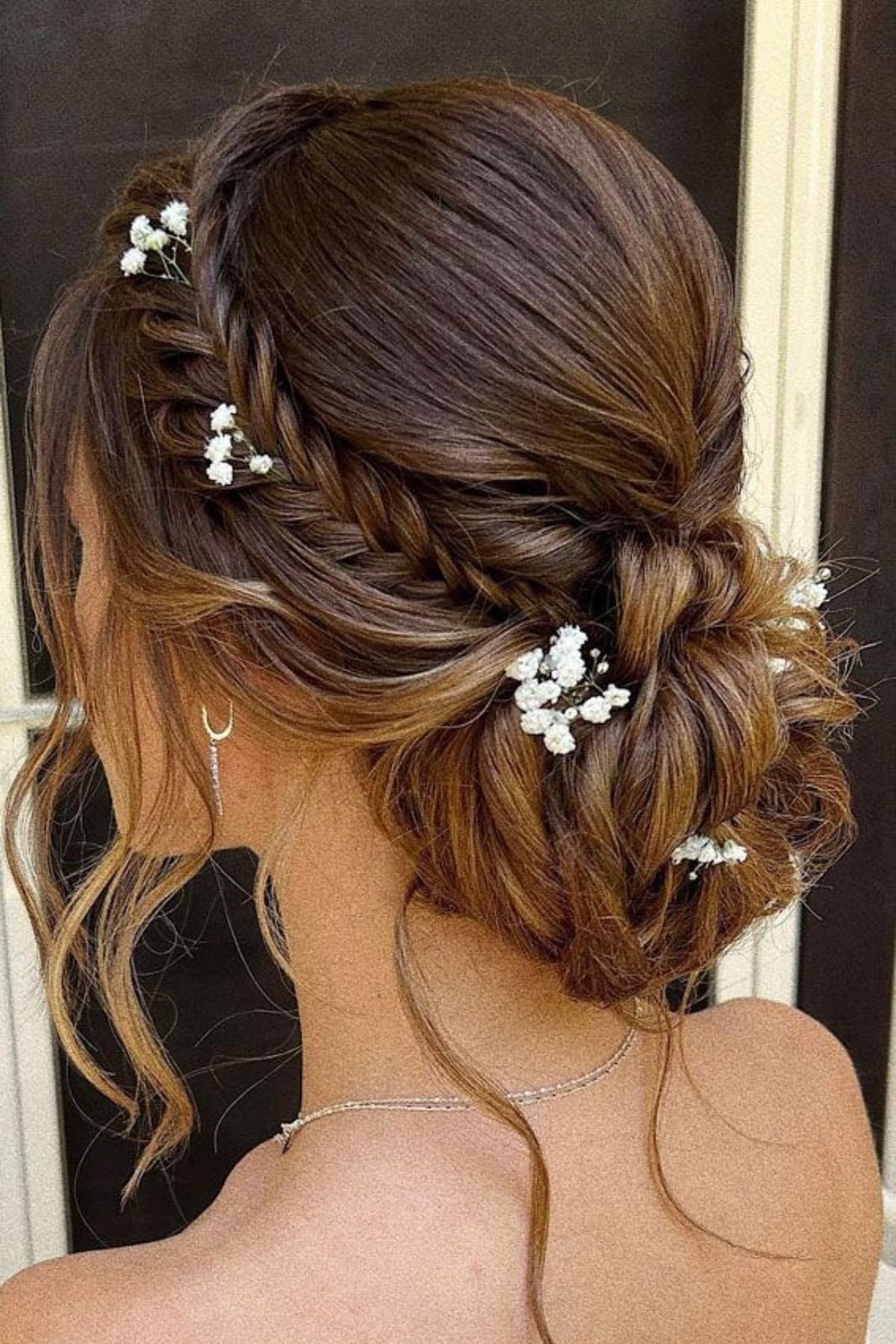 Braided Updo With Loose Curls and Flowers — Hair Up Hairstyles