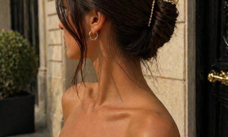 Gold Twisted Metal Hair Claw Clip - Anisa Sojka Accessories