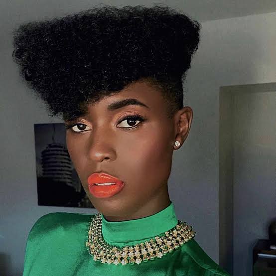 Asymmetrical Afro With Side-Swept Fringe Asymmetrical Afro With Side-Swept Fringe — Haircuts for Black Women