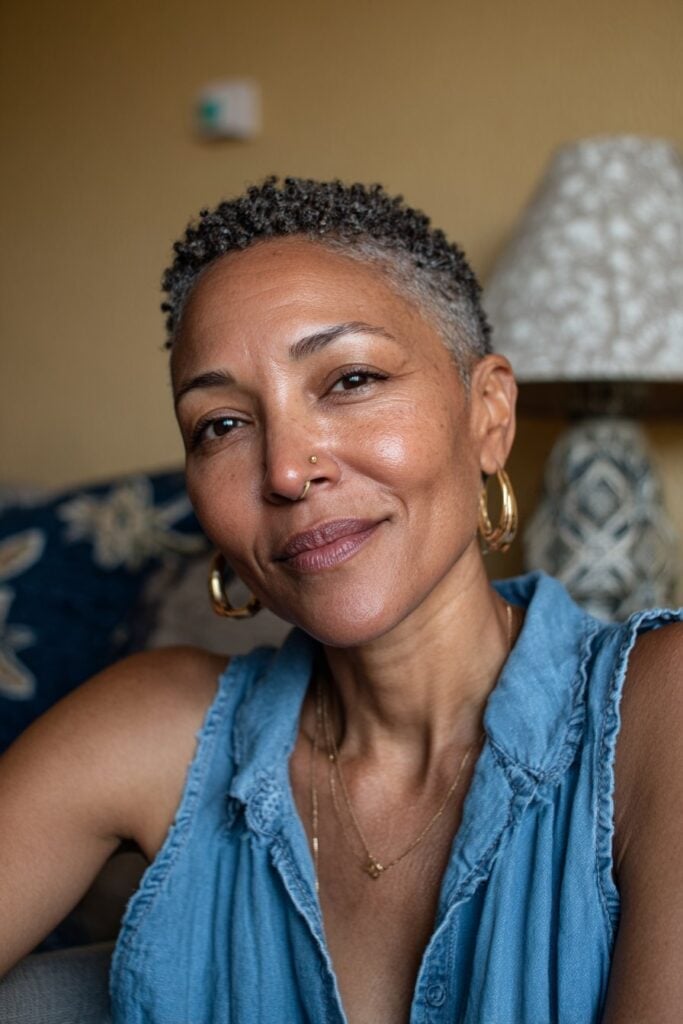 Short Natural With Salt and Pepper Short Natural With Salt and Pepper — Haircuts for Black Women