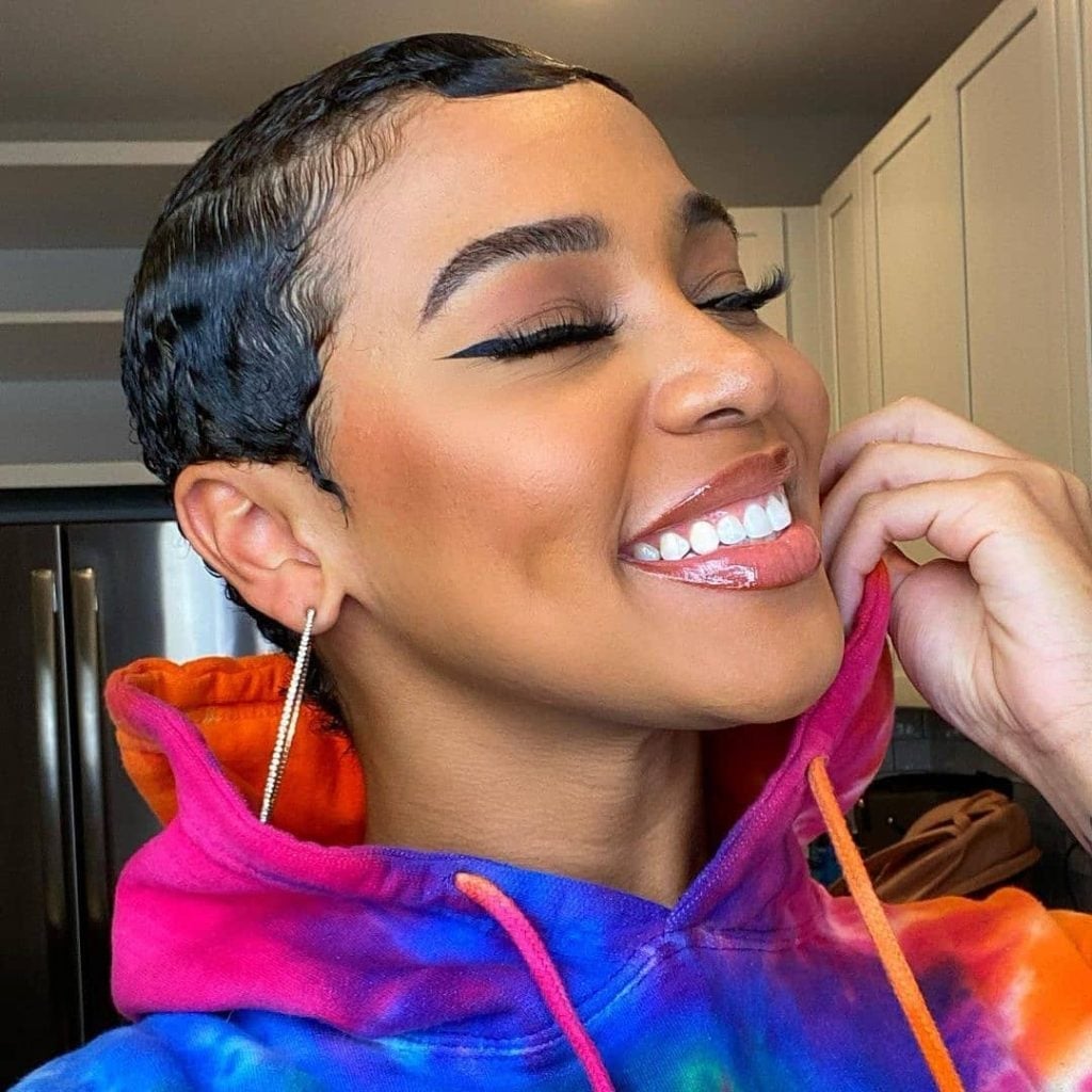 Short Pixie With Wet Look Styling Short Pixie With Wet Look Styling — Haircuts for Black Women