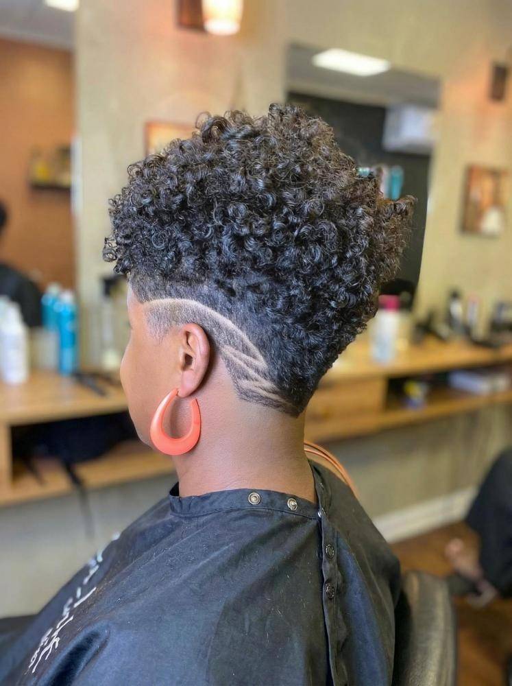 Layered Cut With Tapered Fade Design Layered Cut With Tapered Fade Design — Haircuts for Black Women