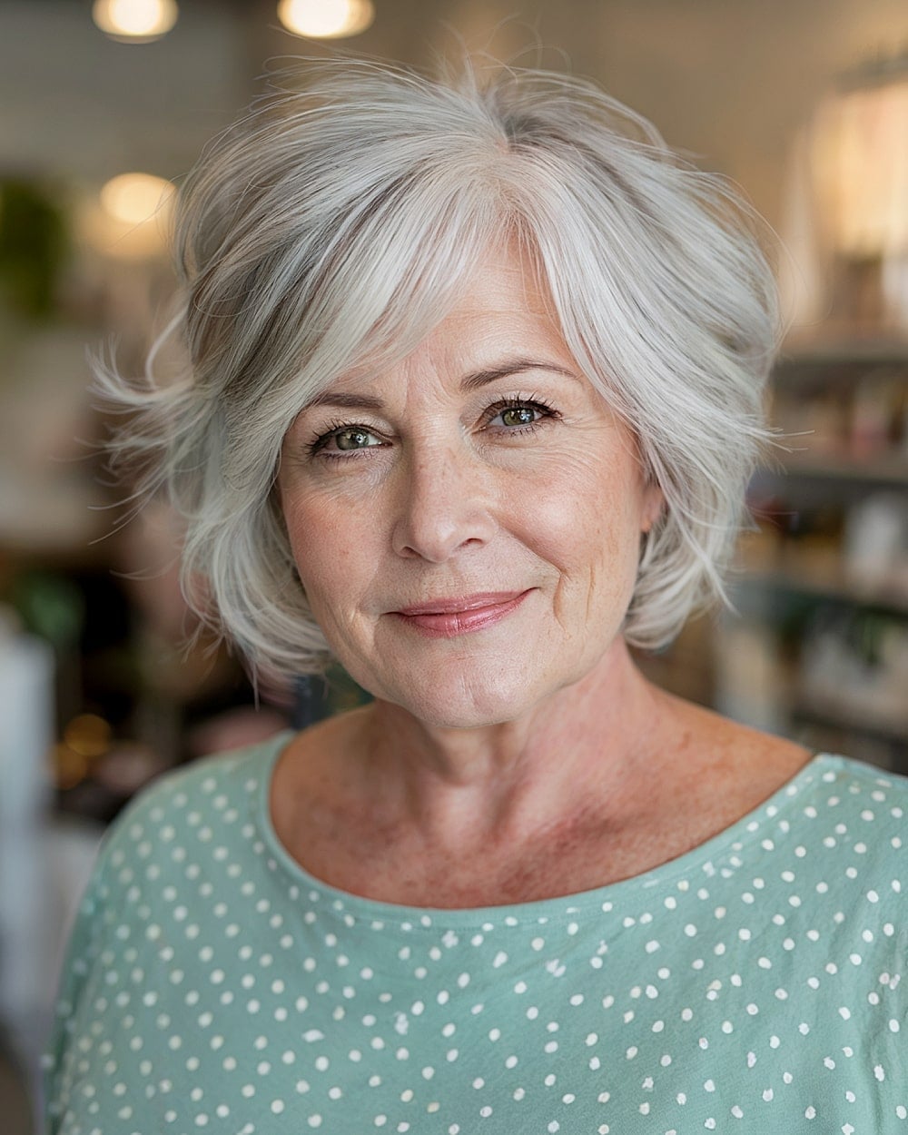 Collarbone Bob With Soft Waves Collarbone Bob With Soft Waves — Haircuts for Older Women