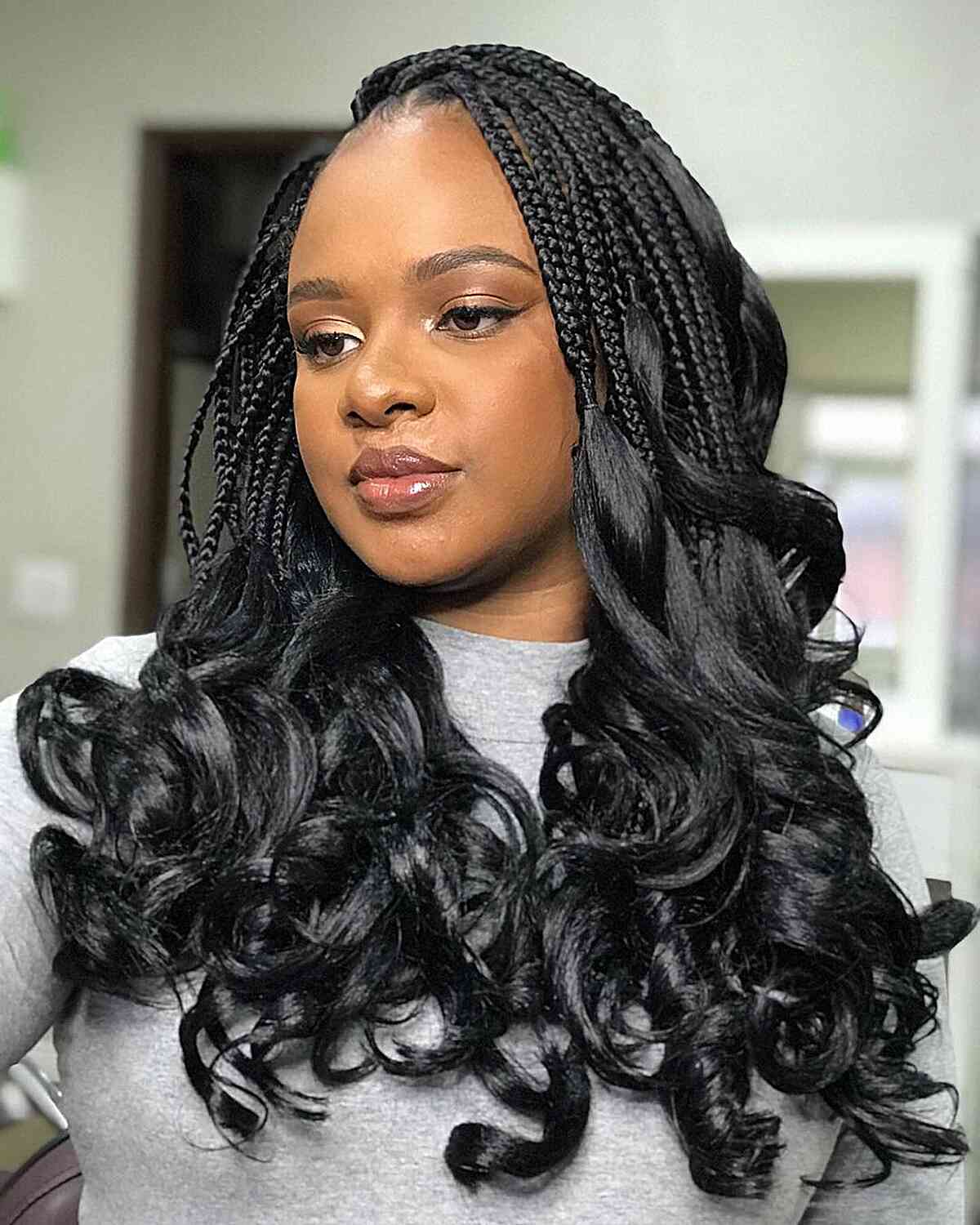 Mid-Back Knotless Box Braids, Straight Mid-Back Knotless Box Braids, Straight — Hairstyles for Black Women Braids