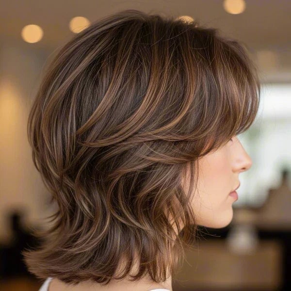 Collarbone Shag With Choppy Bangs — Hairstyles for Thinning Hair