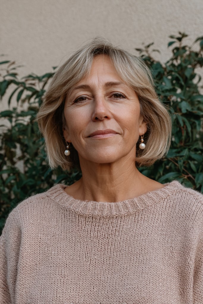 Short Layered Bob With Wispy Bangs and Ear To Chin — Hairstyles for Thinning Hair