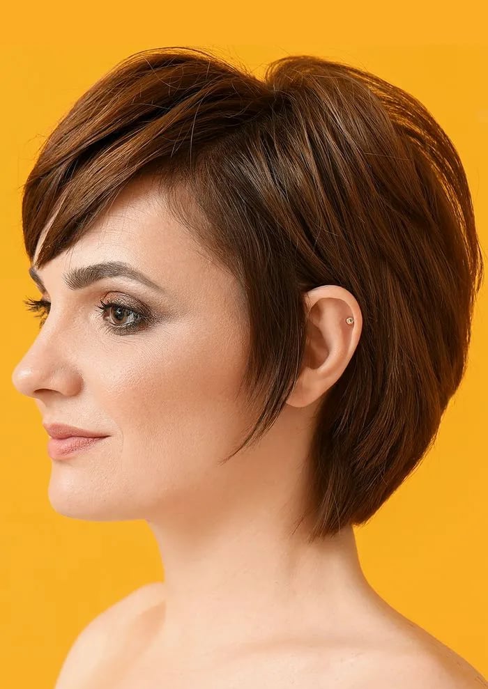 Ear Length Pixie With Swept Bangs — Hairstyles for Thinning Hair