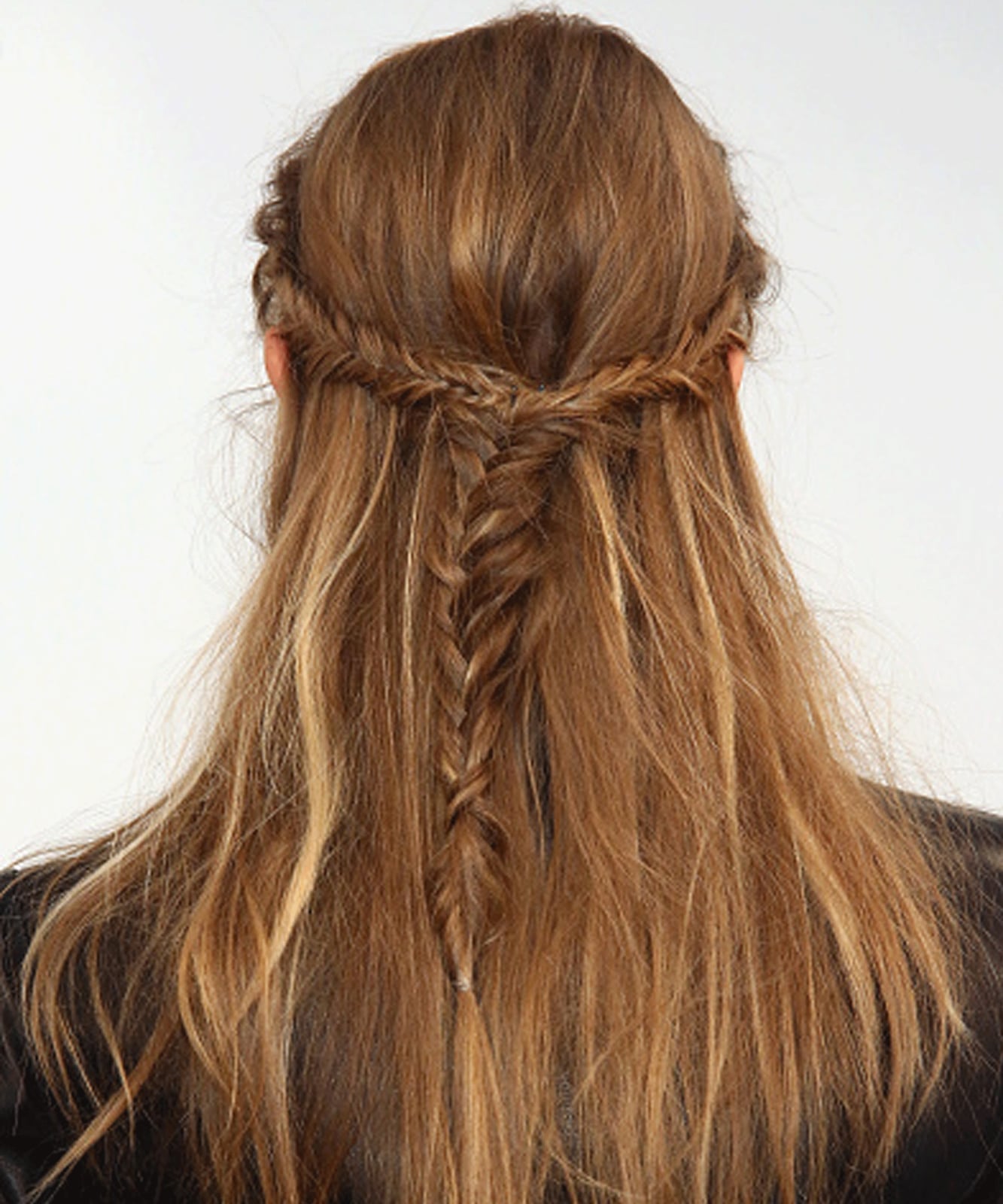 Mid-Back Brown Fishtail Braid With Waves — Hairstyles Pictures