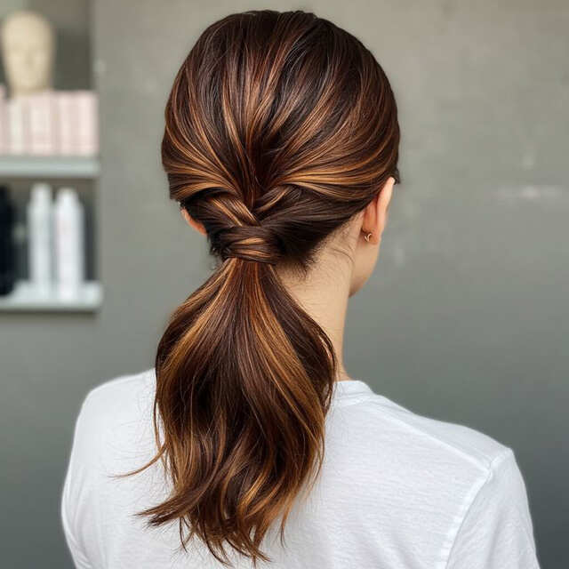 Collarbone Ponytail With Twisted Base — Hairstyles to Do