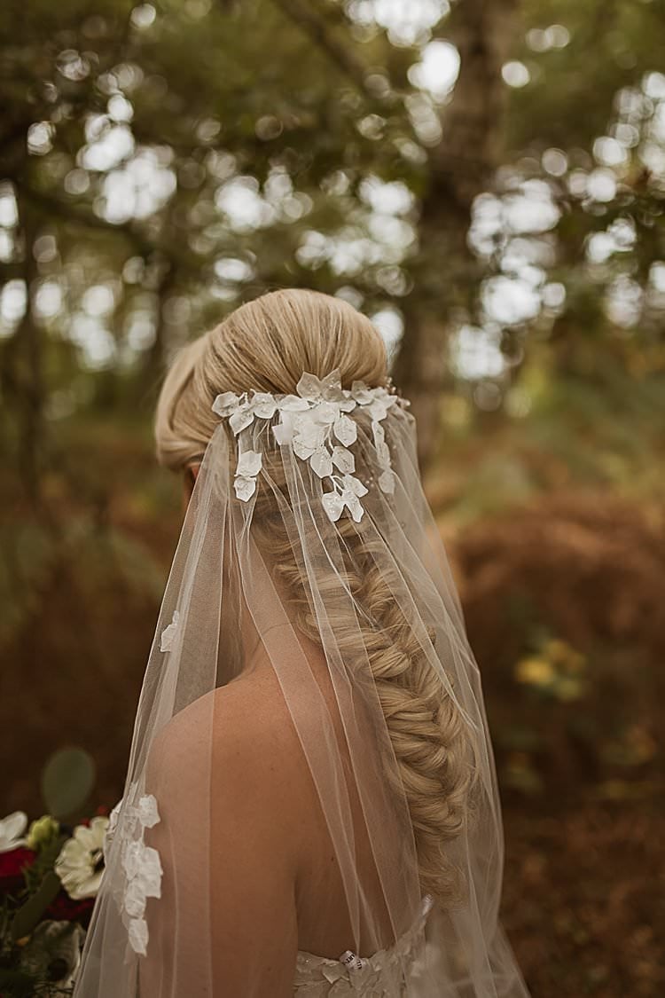 Blonde Mid-Back Braided Bun With Fishtail Blonde Mid-Back Braided Bun With Fishtail — Hairstyles with Veil