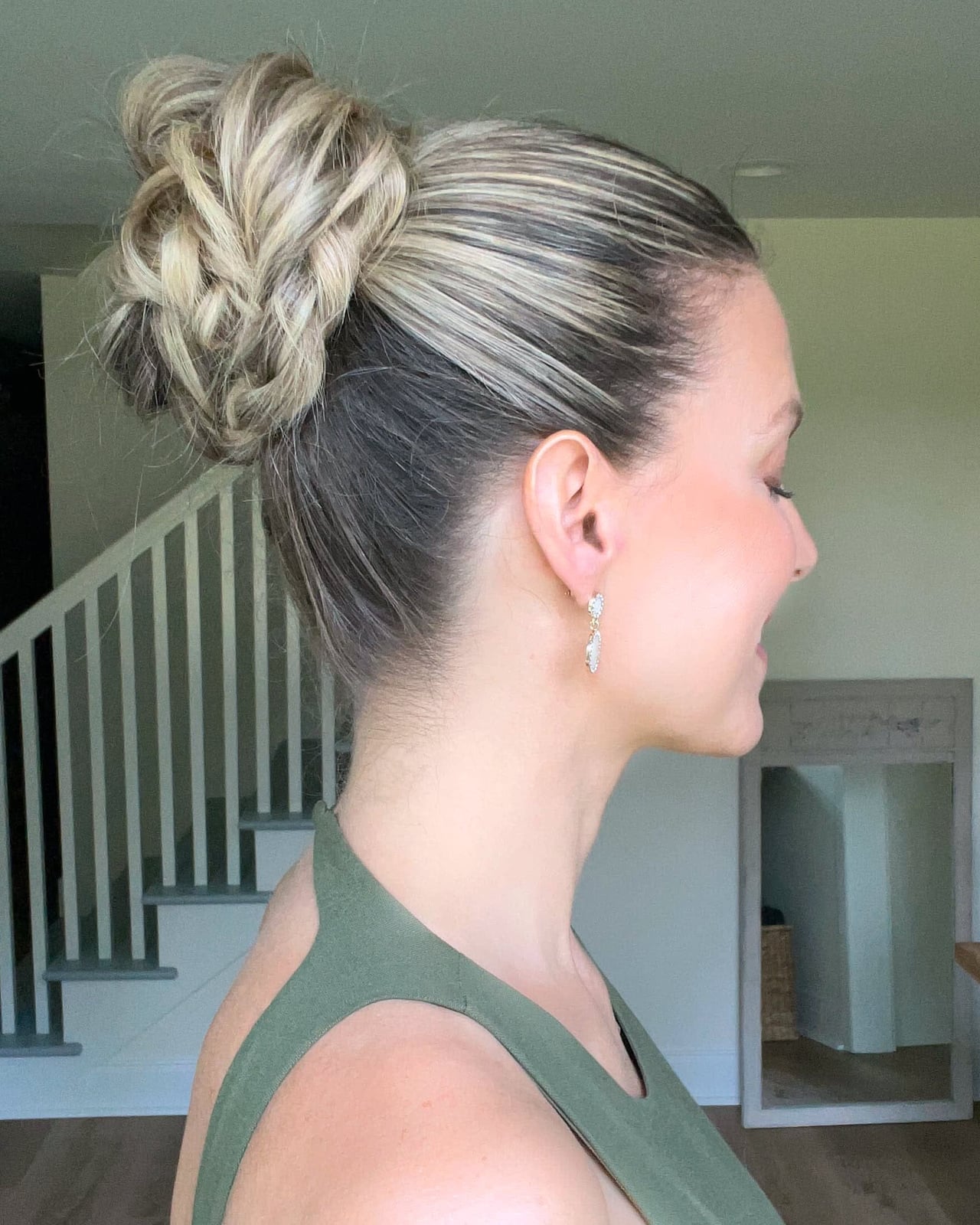 Braided Blonde High Bun Face-Framing Braided Blonde High Bun Face-Framing — High Bun Hairstyles