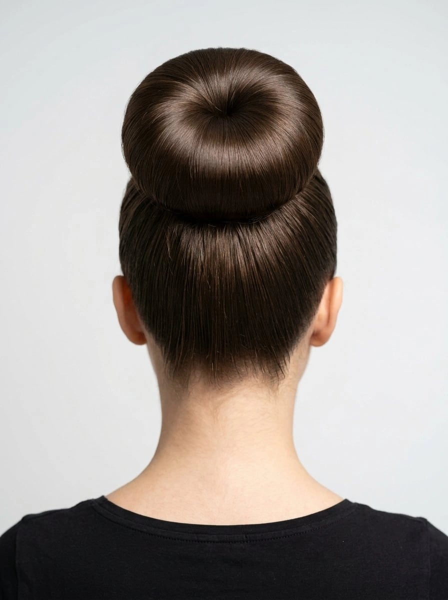Medium Brown Perfectly Round High Bun Medium Brown Perfectly Round High Bun — High Bun Hairstyles