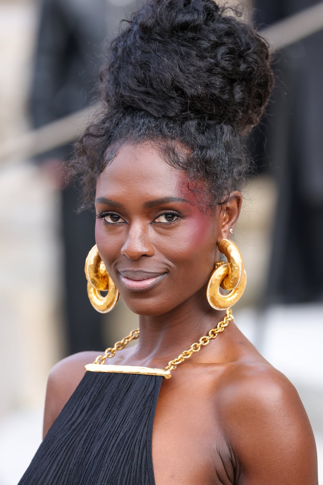 Voluminous Black Textured High Updo Voluminous Black Textured High Updo — High Bun Hairstyles