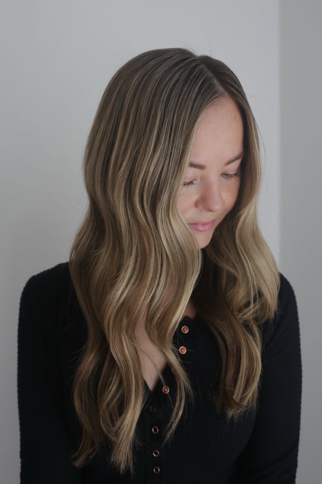 Face-Framing Layers With Blonde Highlights On Brown Lob — Highlights Brown Hair