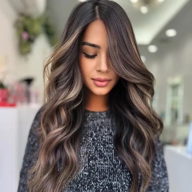 Dark Brown With Ash Blonde Highlights Dark Brown With Ash Blonde Highlights — Highlights on Dark Hair