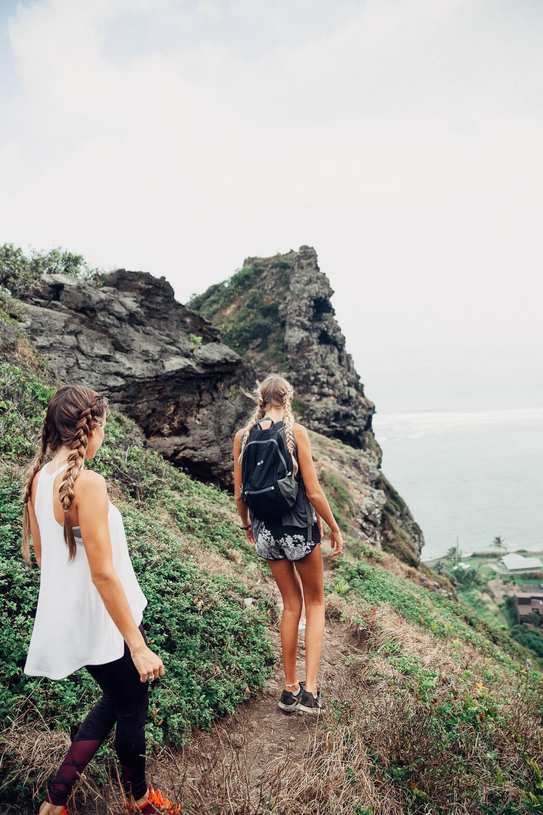 Mid-Back Dutch Braids With Loose Strands Mid-Back Dutch Braids With Loose Strands — Hiking Hairstyles