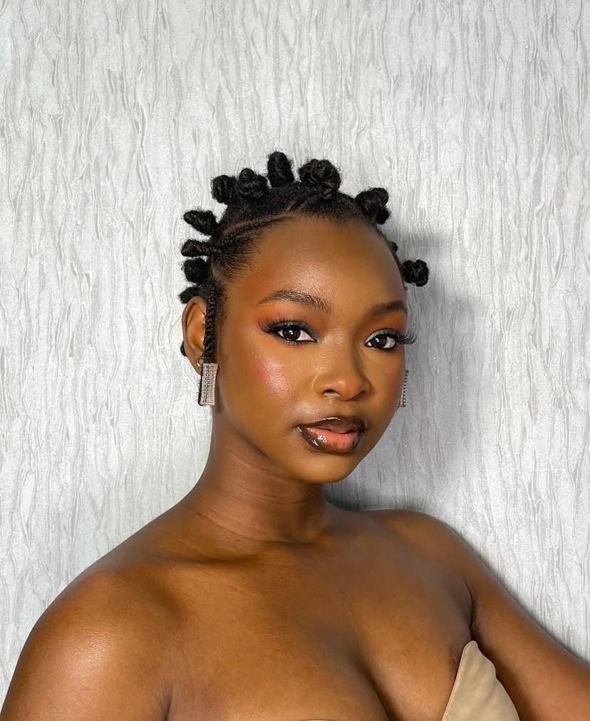 Black Bantu Knots With Accessories Black Bantu Knots With Accessories — Holiday Hairstyles